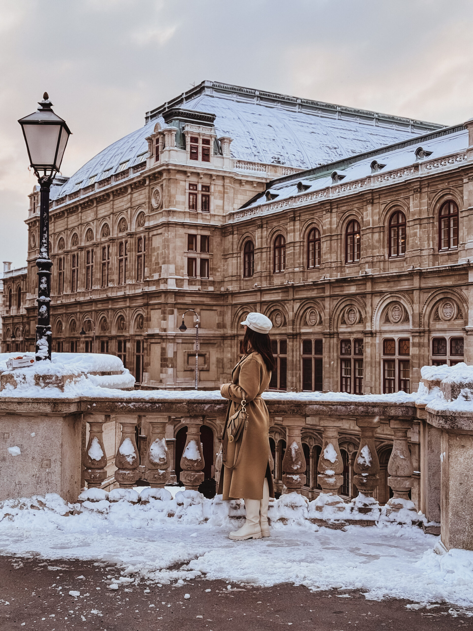 View from Albertina Terrace overlooking the Vienna State Opera in Vienna