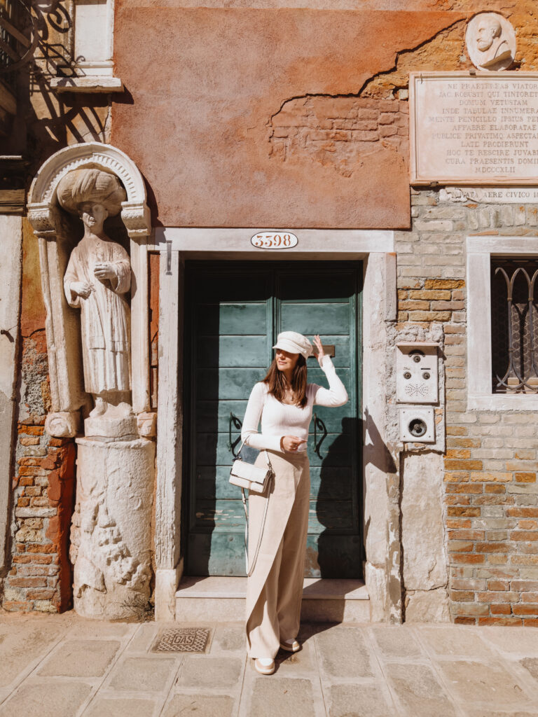 Moorish statues of Campo dei Mori in Venice, Italy